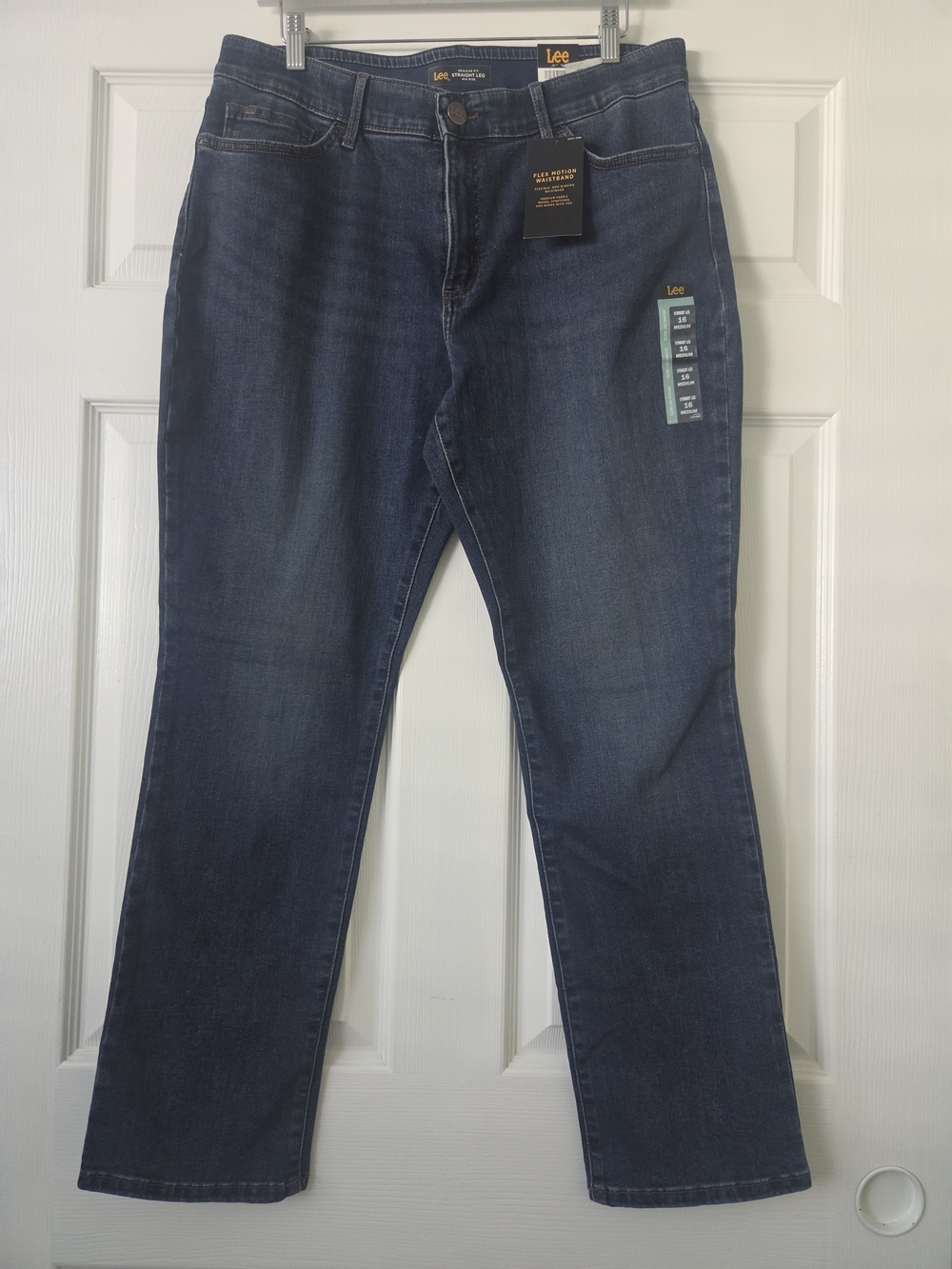 NWT Lee Women's Dark Blue Straight Leg Jeans 16